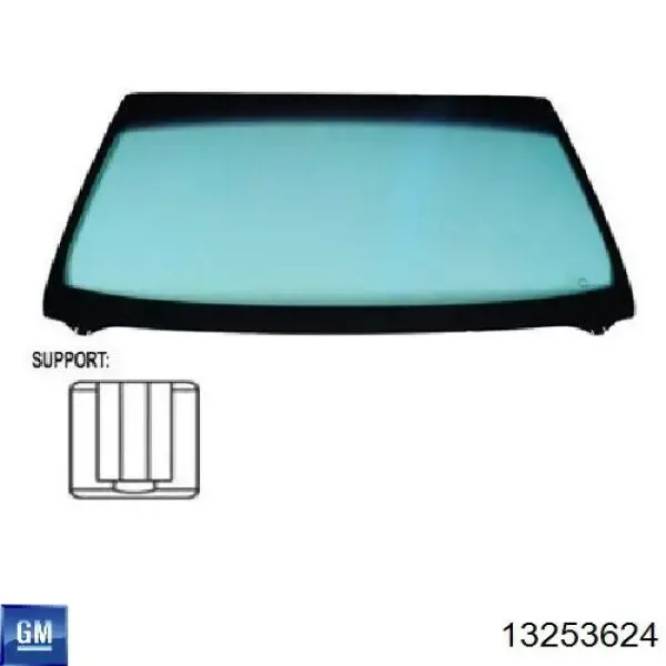 Лобовое стекло 13253624 General Motors