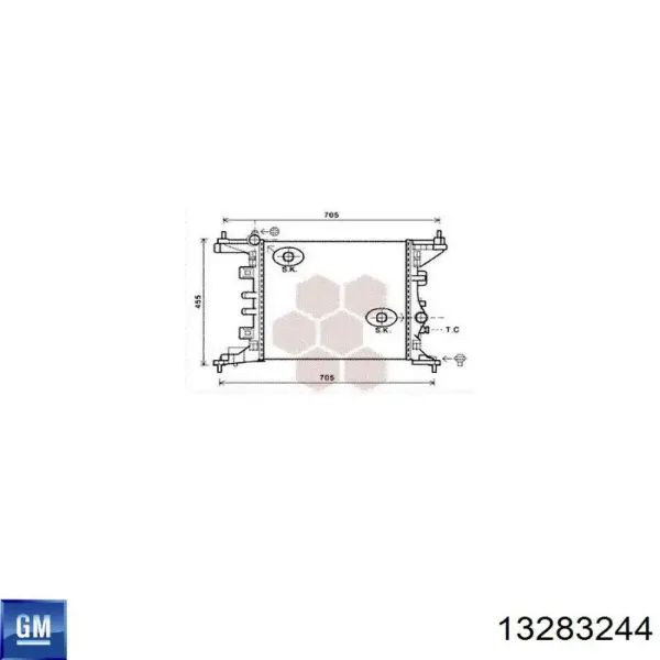 Радиатор 13283244 General Motors