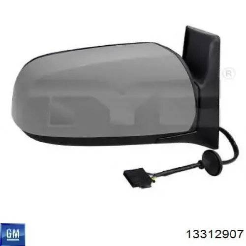 Левое боковое зеркало 13312907 General Motors