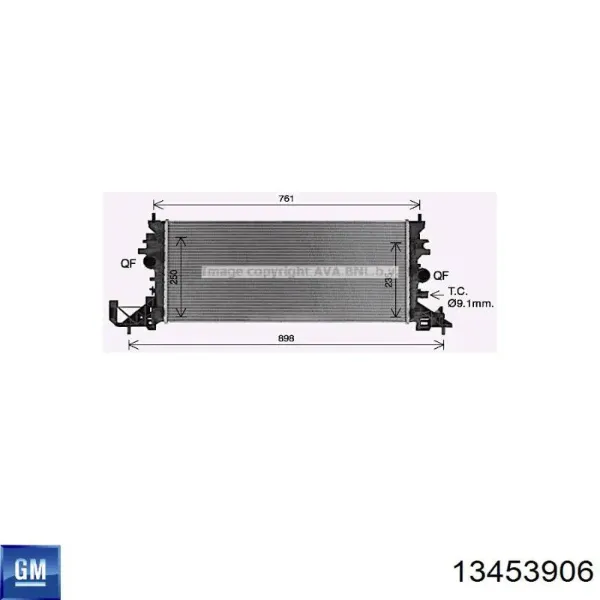 13453906 General Motors Радиатор основной