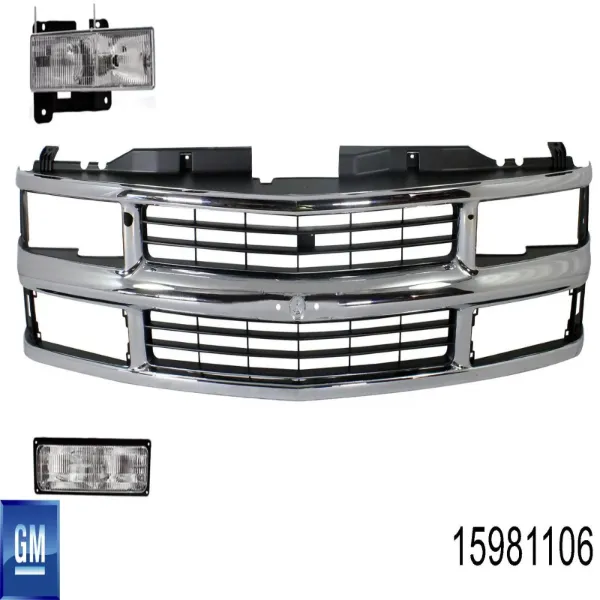 Решетка радиатора 15981106 General Motors