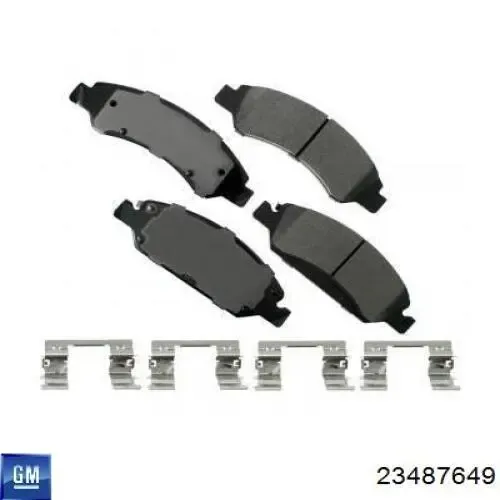 Передние тормозные колодки 23487649 General Motors