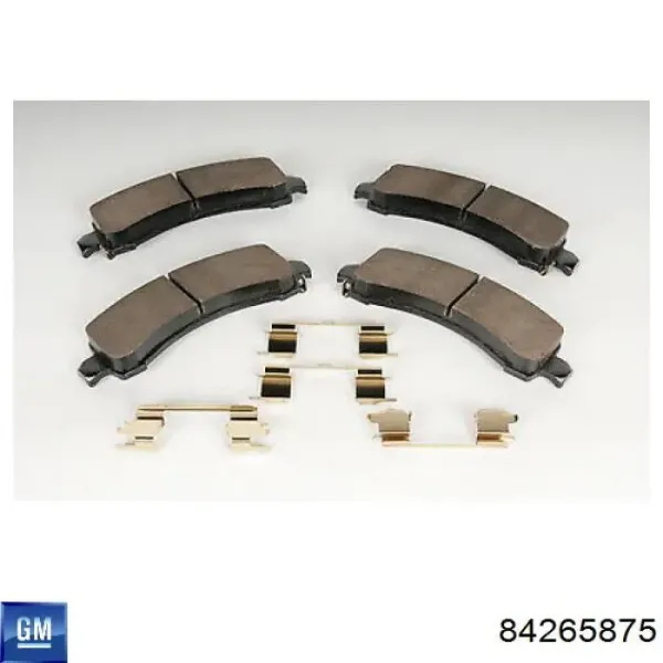 Задние тормозные колодки 84265875 General Motors