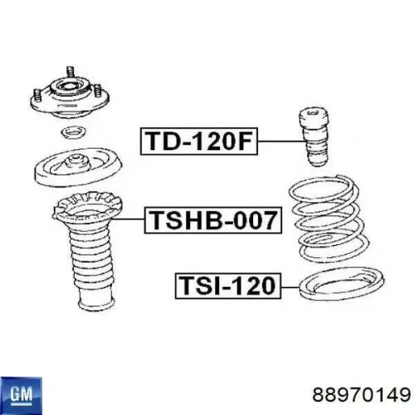Пыльник амортизатора 88970149 General Motors