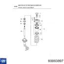 Гайка штока амортизатора переднего OPEL 90063897
