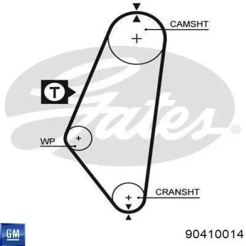 ГРМ ремни General Motors 90410014