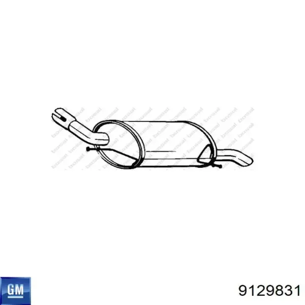 Глушитель задний 9129831 General Motors