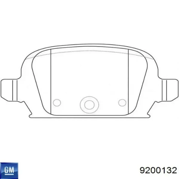 Задние тормозные колодки 9200132 General Motors