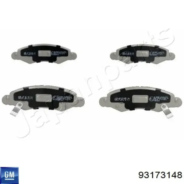 Передние тормозные колодки 93173148 General Motors