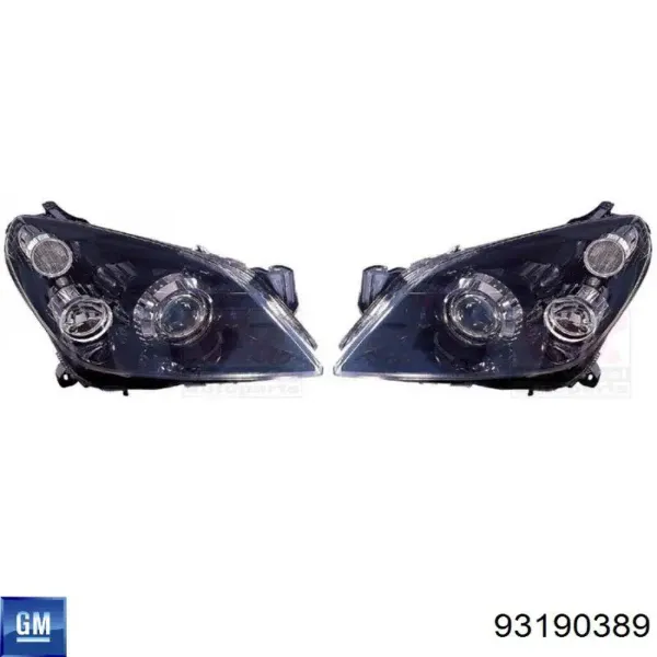 Правая фара 93190389 General Motors