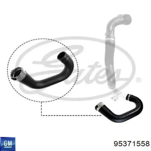 Патрубок интеркулера 95371558 General Motors