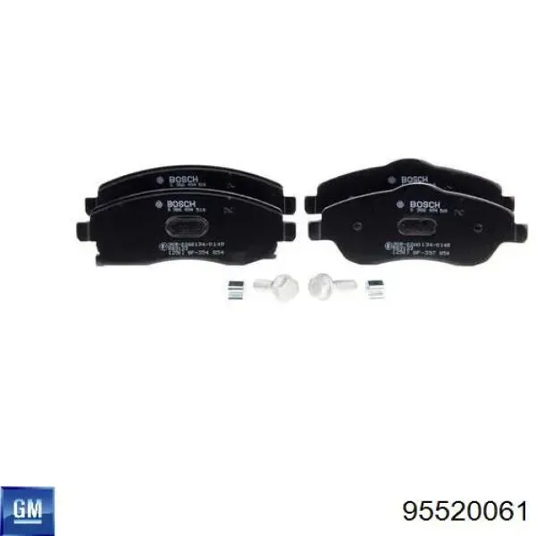 Передние тормозные колодки 95520061 General Motors