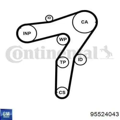 Комплект ГРМ 95524043 General Motors