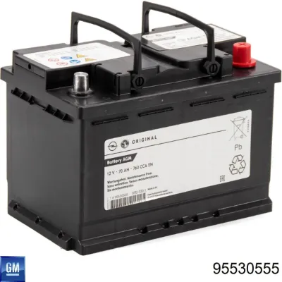 Авто акумулятор Джі-Ем 68 А/г 12 В (95530555)