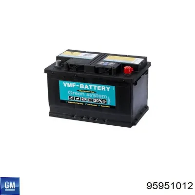Авто акумулятор Джі-Ем 72 А/г 12 В (95951012)