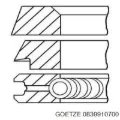 Комплект поршневых колец на 1 цилиндр, 2-й ремонт (+0,50) FEDERAL MOGUL 0839910700