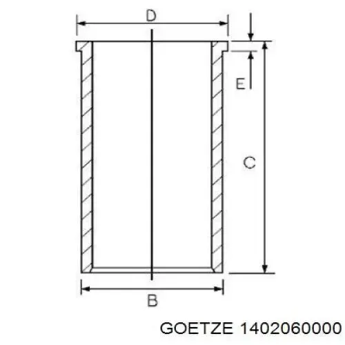 Гильза поршневая 1402060000 Goetze