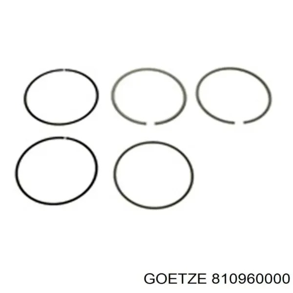 Комплект поршневых колец на 1 цилиндр, стандарт 810960000 Goetze