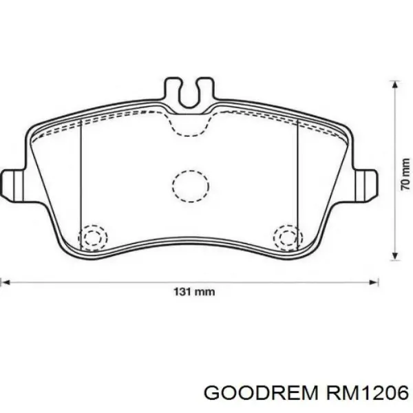 Передние тормозные колодки RM1206 Goodrem