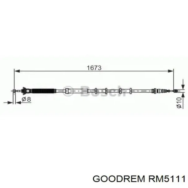 Задний правый трос ручника RM5111 Goodrem