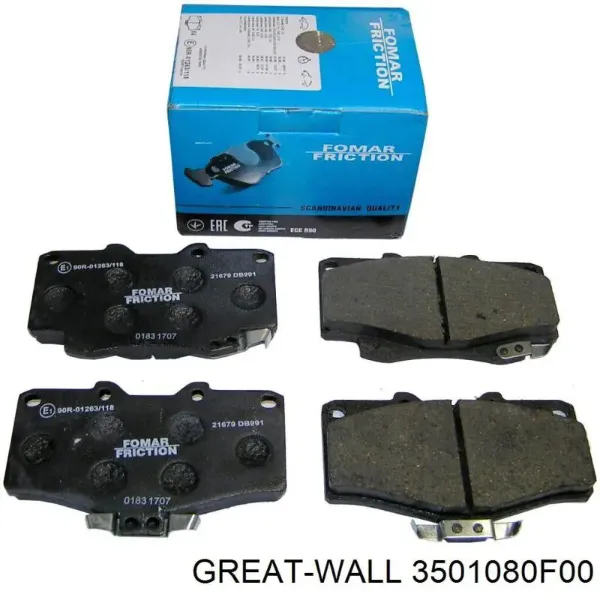 Передние тормозные колодки 3501080F00 Great Wall