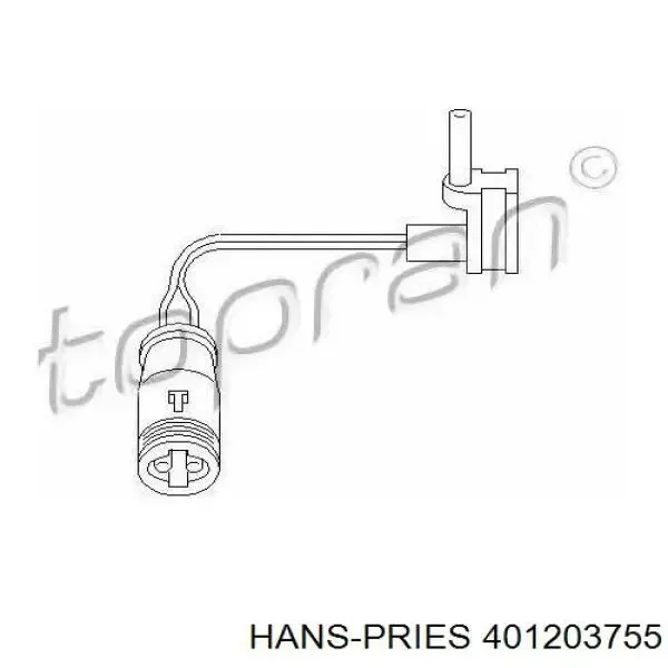 Датчик износа тормозных колодок задний 401203755 Hans Pries (Topran)