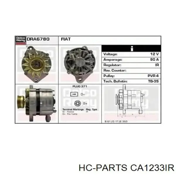 Генератор CA1233IR HC Parts