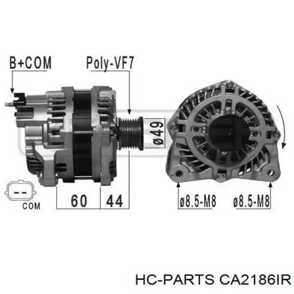 Генератор CA2186IR HC Parts