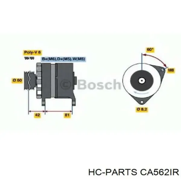 Генератор CA562IR HC Parts
