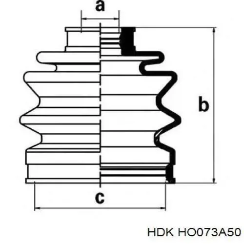 ШРУС наружный передний HO073A50 HDK