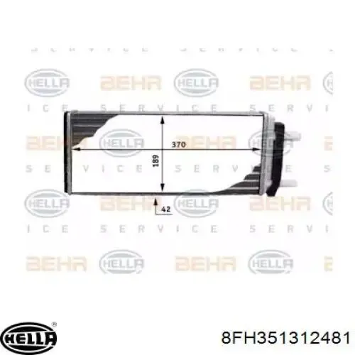 Радиатор печки 8FH351312481 HELLA