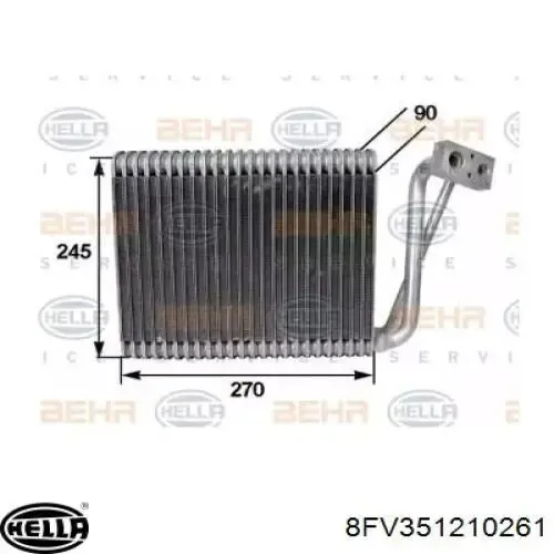 Испаритель кондиционера Chrysler Voyager I ES