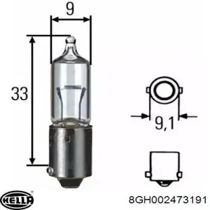 Лампочка освещения салона 8GH002473191 HELLA