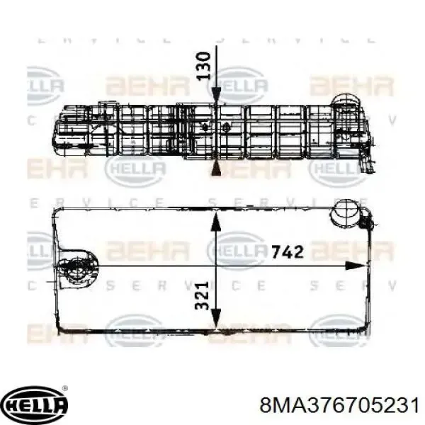 Бачок системы охлаждения 8MA376705231 HELLA