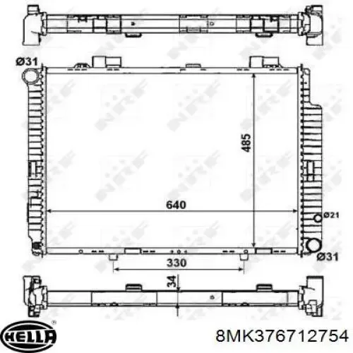 Купить RA62608Q Signeda Радиатор водяной