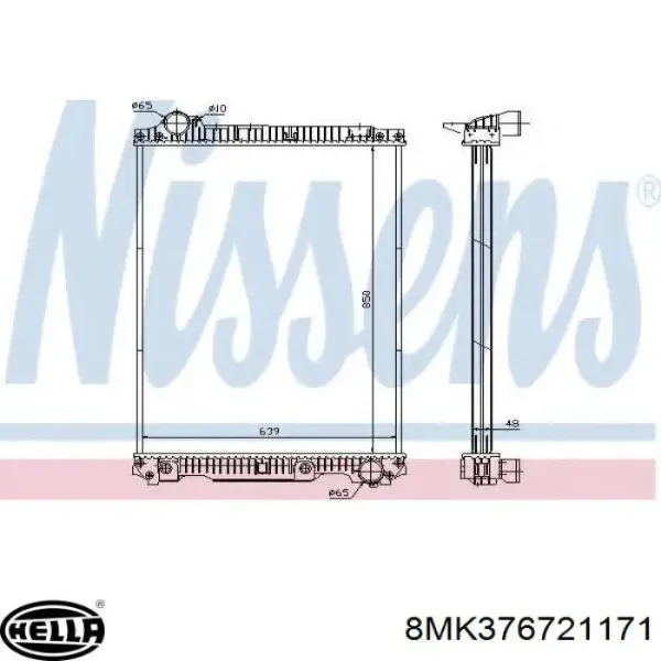 Радиатор 8MK376721171 HELLA