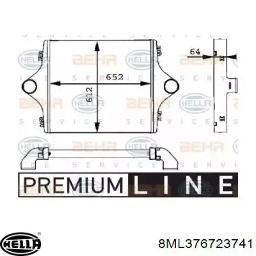 Интеркулер 8ML376723741 HELLA