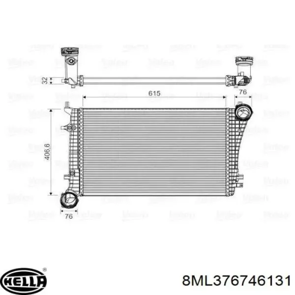 Интеркулер 8ML376746131 HELLA