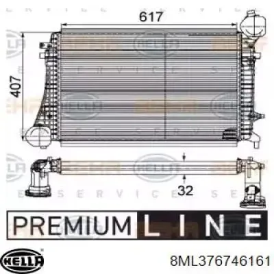 Интеркулер 8ML376746161 HELLA