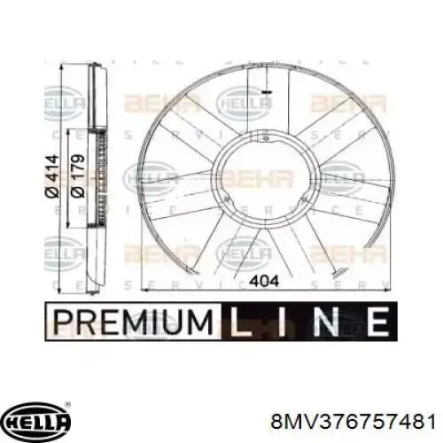 Крыльчатка радиатора охлаждения 8MV376757481 HELLA