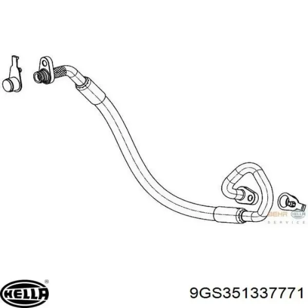 Шланг кондиционера, от компрессора к радиатору 9GS351337771 HELLA