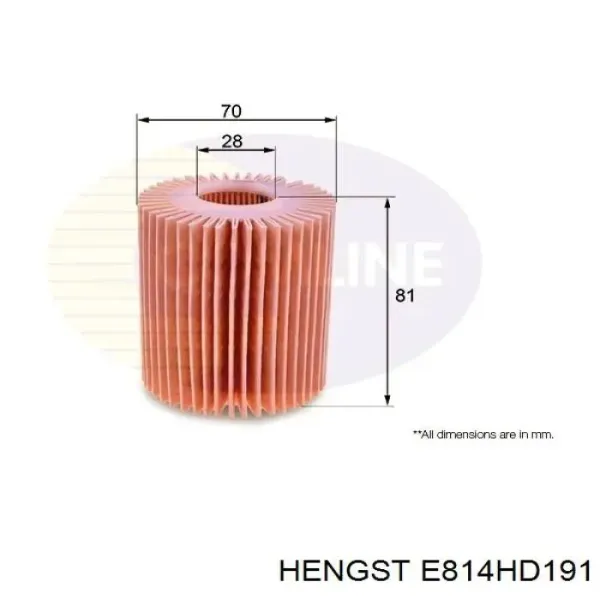 Купить E814HD191 Hengst Фильтр центробежный очистки масла
