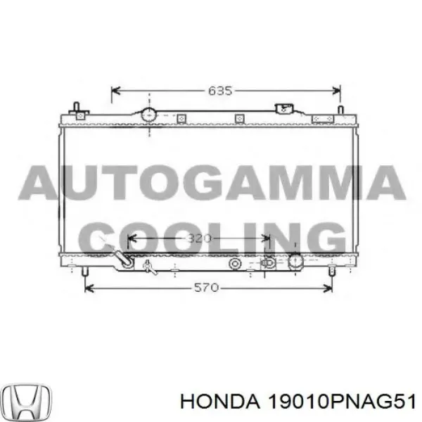 Радиатор основной на Honda STREAM  RN