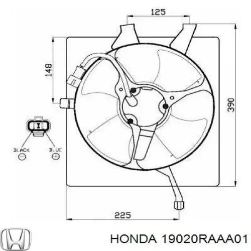 Электровентилятор охлаждения в сборе Honda Accord VII седан (CL, CM) (2003 - 2008) цена, от
