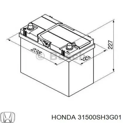 Автоаккумулятор Хонда 45 А/ч 12 В (31500SH3G01)