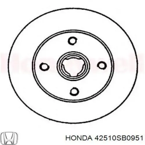 Тормозные диски 42510SB0951 Honda