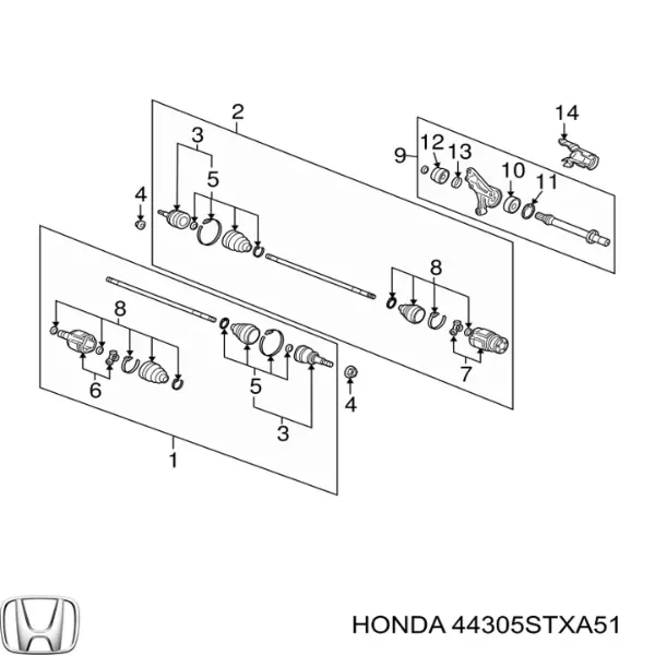  44305STXA51 Honda