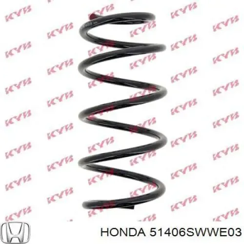 Пружина передняя левая 51406SWWE03 Honda