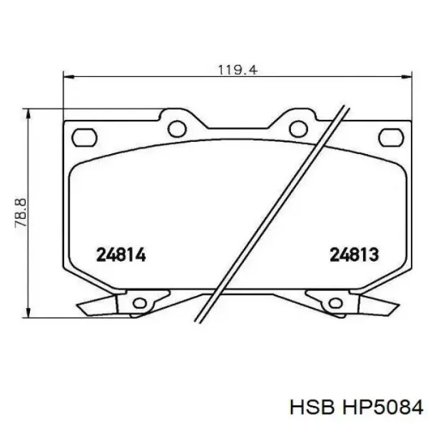 Передние тормозные колодки HP5084 HSB