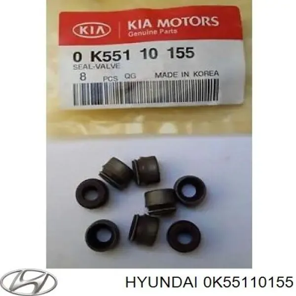 Маслосъемный сальник клапана впуск/выпуск Hyundai/Kia 0K55110155 цена, от